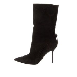 Aquazzura suede bow accents boots
